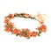 Women Flower Headband Bridal Floral Crown Wreath Girls BOHO Garland Halo(Daisy Orange)