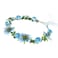 Women Flower Headband Bridal Floral Crown Wreath Girls BOHO Garland Halo(Daisy Blue)