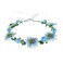 Women Flower Headband Bridal Floral Crown Wreath Girls BOHO Garland Halo(Daisy Blue)
