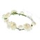 Women Flower Headband Bridal Floral Crown Wreath Girls BOHO Garland Halo(Daisy White)