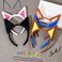 Merroyal Blue Cat Ears Headband Boy Girls Halloween Accessory Cat Costume