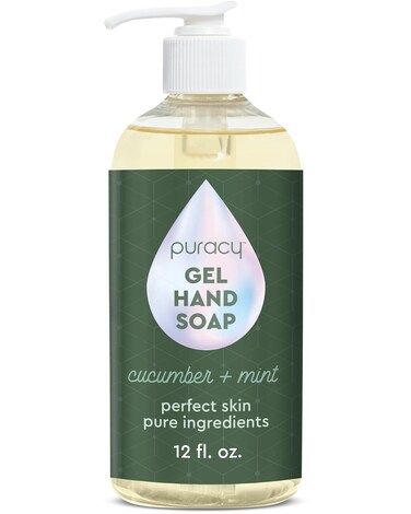 Puracy Organic Hand Soap, For the Professional Hand Washers We've All Become, Moisturizing Natural Gel Hand Wash Soap, Liquid Hand Soap Refills for Soft Skin 12 fl.oz, Cucumber &amp; Mint