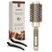 AIMIKE Round Brush, Nano Thermal Ceramic &amp; Ionic Tech Hair Brush, Round Barrel Brush with Boar Bristles for Blow Drying, Styling, Curling, Add Volume &amp; Shine (2.9 inch, Barrel 1.7 inch) + 4 Clips
