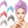 5 Pack Microfiber Hair Towel, Hair Towel Wrap for Women, 5 Colors Hair Turban Towel, Hair Drying Towels, Hair Plopping Towel Curly, Head Towels Wrap, Hair Wraps for Women Wet Hair Anti Frizz
