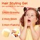 Hair Styling Gel for Kids, Children's Hair Wax Stick - Built-in Comb 2-in-1 Hair Finishing Stick, Natural Ingredients Refreshing and Non-Greasy, Easy to Styling, 0.71oz, Clear