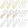 18 Piece Metal Hair Fork Clip Hair Side Combs U-shaped Metal Hair Pins for Buns 4 Prong Hair Updo U-Shape Hair Sticks for Women Hair Styling Tool Accessories (silver, gold and rose gold)