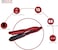 MBHAIR Ceramic Crimper Iron for Fluffy Hairstyle Curling Iron, Corrugation Crimper Hair Irons, Anti Static Ceramic Hair Crimping Iron Adjust Temperature (Red)