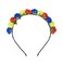 BOHO Floral Crown Rose Flower Headband Hair Wreath (Red Yellow Blue)