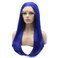 Lushy Hair Lace Front Synthetic Wig Straight Long 24inch Blue Wig Heat Resistant Heavy Density Realistic Wigs