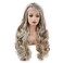 Hair Wavy Long 26inch White and Blonde and Auburn Mix Heavy Density Heat Resistant Realistic Synthetic Lace Front Wigs