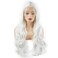 Hair Wavy Long 26inch White Heavy Density Heat Friendly Synthetic Lace Front Wigs