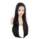 Hair Straight Super Long 28inch Black Heavy Density Realistic Synthetic Lace Front Wigs