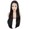 Hair Straight Super Long 28inch Black Heavy Density Realistic Synthetic Lace Front Wigs