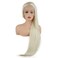 Hair Straight Super Long 28inch White Light Blonde Mix Heavy Density Realistic Synthetic Lace Front Wigs