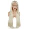 Hair Straight Super Long 28inch White Light Blonde Mix Heavy Density Realistic Synthetic Lace Front Wigs