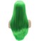 Lushy Lace Front Synthetic Wigs Straight Long 24inch Green Wig Hand Tied Heavy Density Realistic Wigs