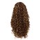 Hair Curly Long 26inch Dark Brown and Blonde Mix Heavy Density Half Hand Tied Realistic Synthetic Lace Front Wigs