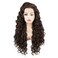 Hair Curly Long 26inch Brown Heavy Density Realistic Synthetic Lace Front Wigs
