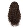Hair Curly Long 26inch Brown Heavy Density Realistic Synthetic Lace Front Wigs