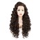 Hair Curly Long 26inch Brown Heavy Density Realistic Synthetic Lace Front Wigs