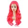 Hair Wavy Long 24inch Rose Red Heavy Density Heat Resistant Realistic Synthetic Lace Front Wigs