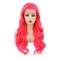 Hair Wavy Long 24inch Rose Red Heavy Density Heat Resistant Realistic Synthetic Lace Front Wigs