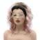 Hair Curly Short 14inch Dark Root Pink Ombre Wig Heavy Density Realistic Synthetic Lace Front Wigs