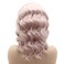 Hair Curly Short 14inch Dark Root Pink Ombre Wig Heavy Density Realistic Synthetic Lace Front Wigs
