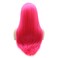 Hair Straight Long 24inch Rose Red Half Hand Tied Realistic Synthetic Lace Front Wigs