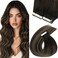 Sunny Hair Extensions Tape in Human Hair Extensions Dark Brown 18 Inch Hair Tape ins Extensions Dark Brown Ombre Medium Brown Balayage Real Human Hair Extensions Brown Hair for Women 20pcs 50g