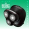 Groom Essentials 3D Rotary Face and Head Shaver for Men, LED Light, Battery-Operated Compact, Cordless Electric Shavers for Men, 3 Floating Heads - Electric Razor, Mens Shaver with Ergonomic Handle