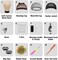 STUDIO LIMITED Canvas Block Head DIY Wig Making Starter Kit 12pcs, Long Neck (12"), Mannequin Head Wig Display and Stand for Styling (23'' Set)