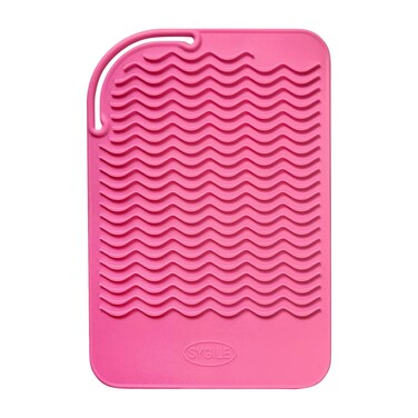 9" x 6.5" Silicone Heat Resistant Travel Mat, Anti-Heat Pad Cover for Hair Straighteners, Curling Irons, Flat Irons and Other Hair Styling Tools - Baby Pink