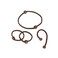 Snap Hair Ties for Thick, Natural, Curly Hair   No Slip, No Tension Pro Hair Tie   Strong Ponytail Holder (3 Pack, Brown)