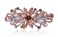 Flower Luxury Jewelry Design Hairpin Rhinestone Hair Barrette Clip,Also Perfect Mother's Day Gifts for Mom(Orange)