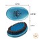 RED Premium Boar Bristles Brush Pocket Wave Brush with Case Bow Wow 360 Wave Brush for Men Medium Hard Curved Brush (Blue)
