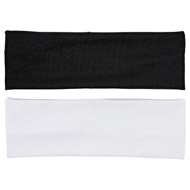 Red by Kiss 2 Pcs 60mm Headbands for Women, Wide Stretchy Elastic Hairband Fashion Workout Yoga Running Sport Hair Accessories (Black&amp;White)