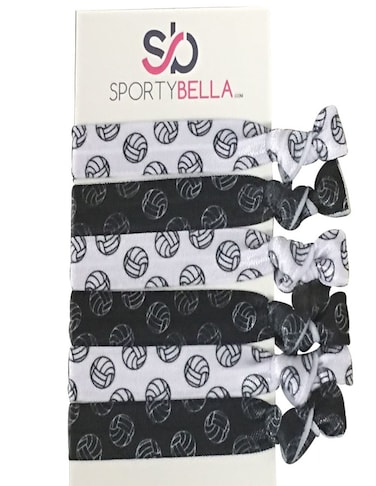 Volleyball Hair Accessories, Girls Volleyball Hair Ties, No Crease Volleyball Hair Elastics Set, Volleyball Gift