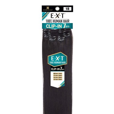 Shake N Go Human Hair Extension CLIP IN 7PCS STRAIGHT 14 (BLACK)