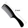 (6 Pack) 8 inch Black Styling Essentials Round Handle Comb Pocket