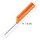 (2 Pack) 8" Brown Rat Tail Stainless Steel Pintail Comb Fine-tooth Hair Comb - Heat and Chemical Resistant For All Hair Types