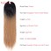 24 inch Ombre Senegalese Twist 2x Hair Crochet 30 Roots Synthetic Crotchet Braiding Hair for Women 95g/Pack (6 Packs/Lot,Black/Light Brown)