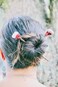 Natural Tumbled Healing Gemstone Crystal Chonta Wooden Hair Stick Long Pin for Buns Womens Fashion Handmade Gifts Boho Reiki Accessories (Clear Quartz)