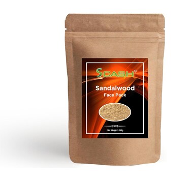 scash Pure Sandalwood Powder - 80g for Face Masks, Skin Care &amp; More