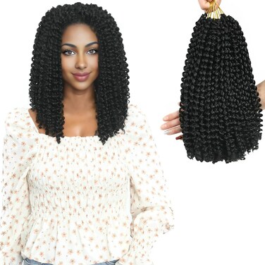 12 Inch 7 Packs Passion Twist Hair Water Wave Crochet Hair Pre Looped Bohemian Braids for Black Women