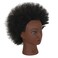 Real 100% Human Hair Kinky Curly Mannequin Head with Table Clamp Stand for Hairdresser Practice Braiding Styling Manikin Cosmetology Doll Training Head Bleaching Dyeing Curling Updos