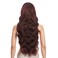 FUTAI Long Wavy Wig 30 Inch Wine Red HD Front Lace Body Curly Synthetic Hair Wigs for Women Professional Female Diverse Styles Daily Party Cosplay