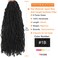 New Soft Locs Crochet Hair 24 Inch 6 Packs, Faux Locs Crochet Hair Pre Looped Knotless Style Natural Curly Wavy Crochet Braids Hair Extension (24 Inch,6 Pack, 1B#)