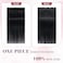 S-noilite Clip in Human Hair Extensions 1 Piece 5 Clips 3/4 Full Head Clip on Remy Hair Extension For Women Lighter One-Piece Design Adding Hair Volume 18Inch 50g Jet Black