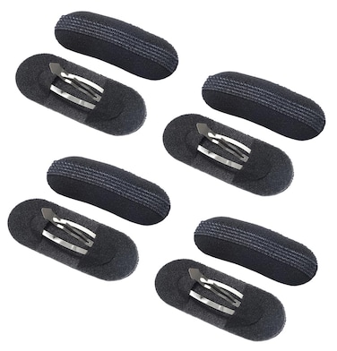 10 Pcs Black Sponge Bump Up Hair Clip Volume Padding Bun Updo Magic Head Insert Hair Barrettes Maker Tool Hairpins Hair Accessories